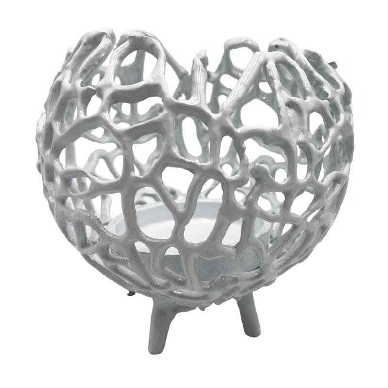 Decorative Handmade Aluminum Round Votive Candle holder Set of 2
