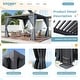 preview thumbnail 53 of 188, EROMMY Outdoor Louvered Pergola Gazebo with Adjustable Aluminum Rainproof Roof