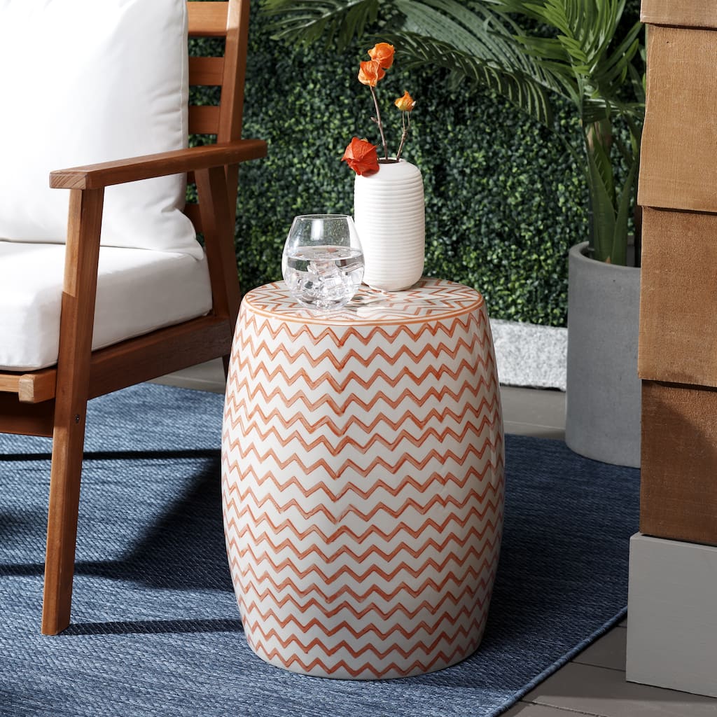 SAFAVIEH Guzel Ceramic Decorative Garden Stool (Fully Assembled)