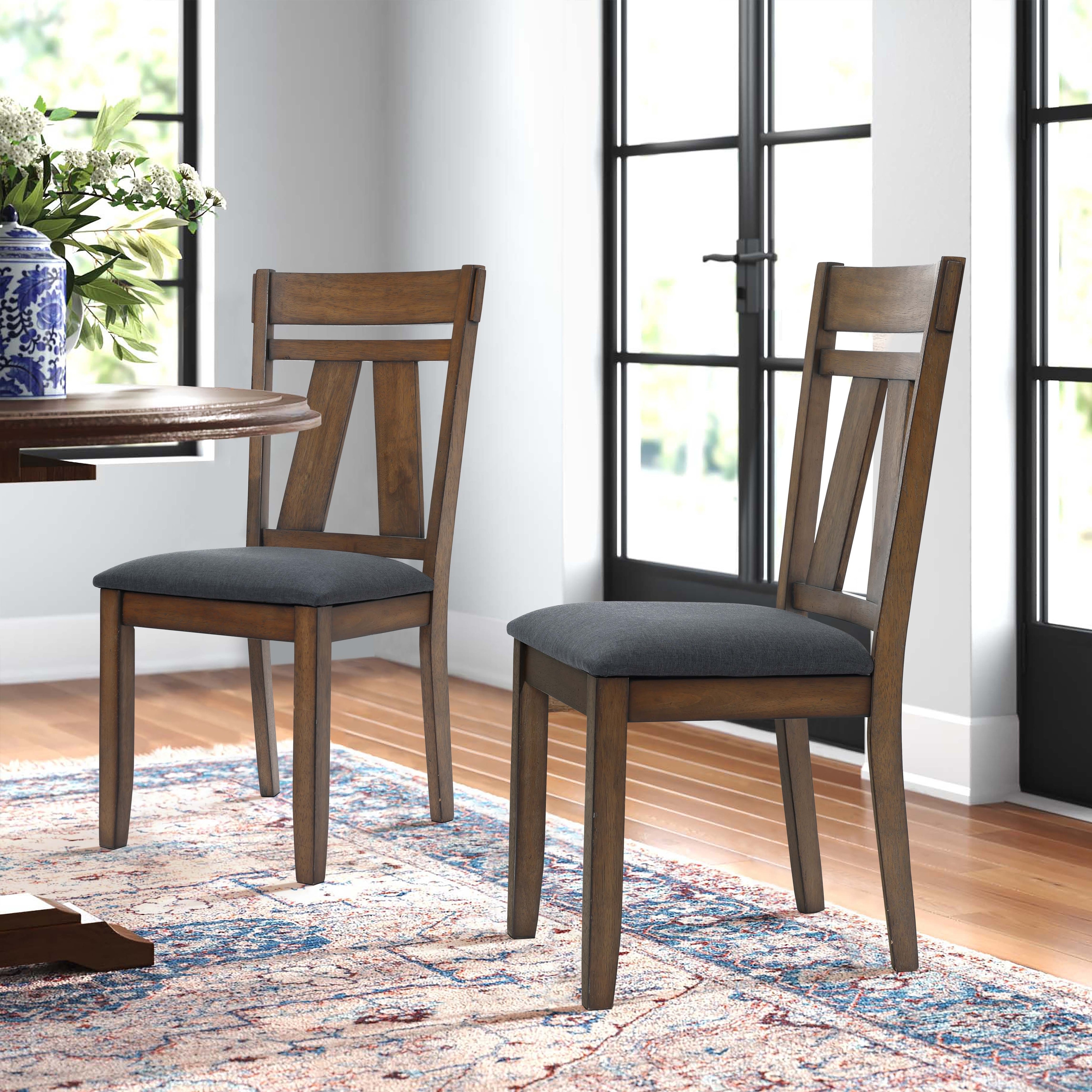 Modern farmhouse sales upholstered dining chairs