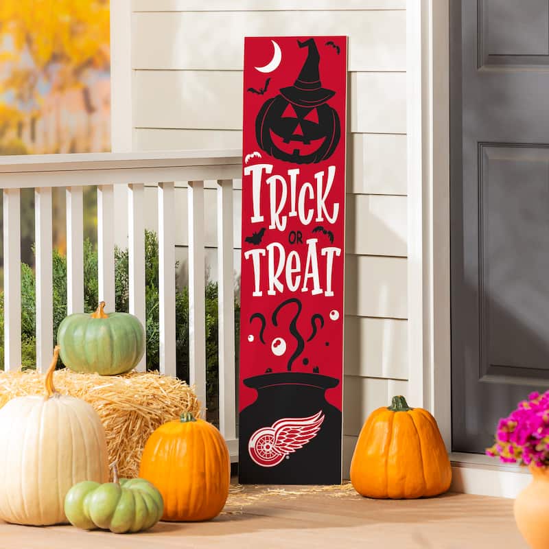 47" Double Sided Seasonal Porch Leaner, Detroit Red Wings - 47" x 11.25" - Halloween