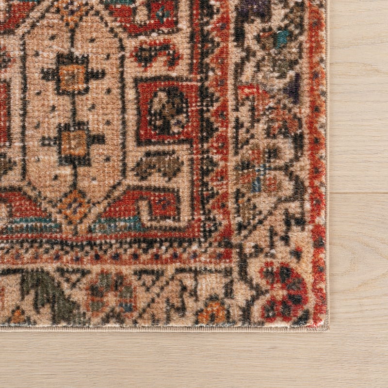 Nuloom Xavia Medallion Washable Area Rug