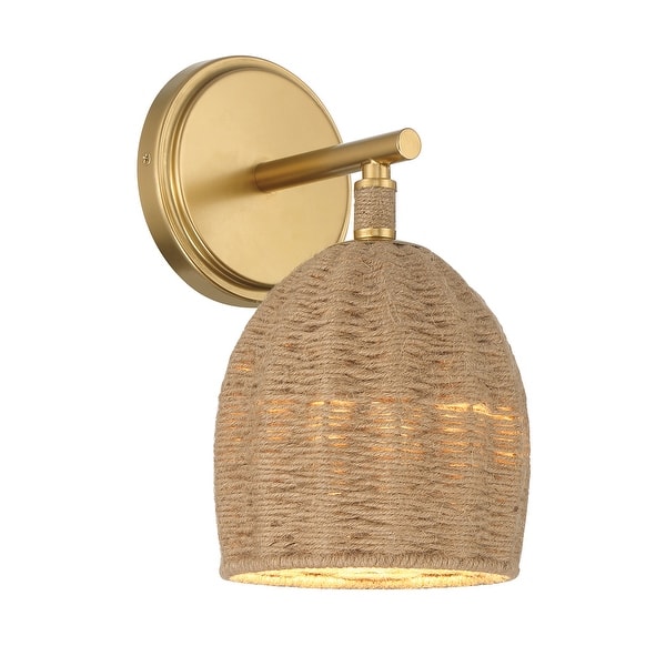 slide 2 of 6, Crystorama Lighting Group JAC-10501 Jace 11" Tall LED Wall Sconce Soft Gold