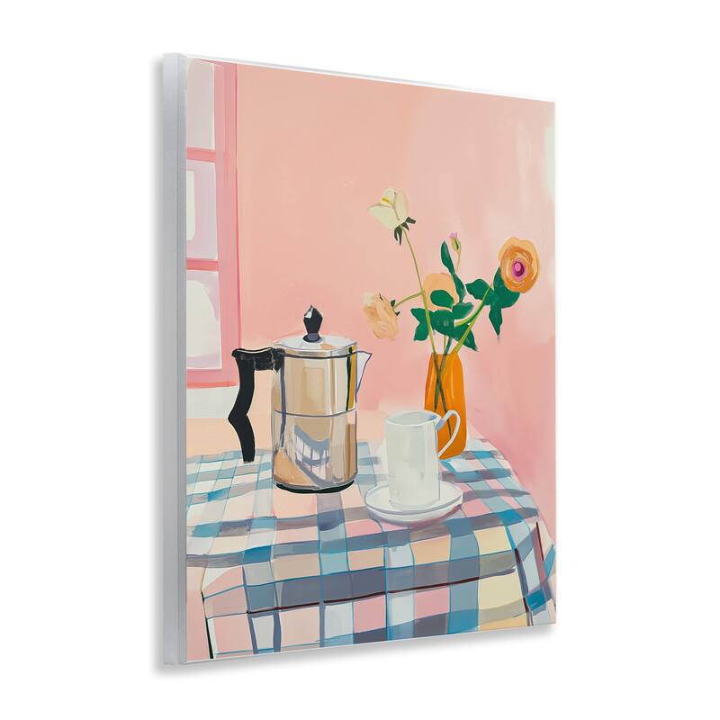 Stupell Pink Retro Kitchen Table Wall Plaque Art Design By Arlington Prints