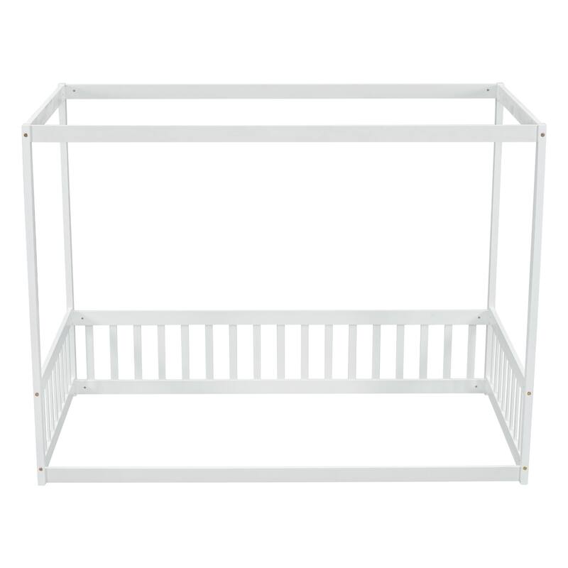 Canopy frame floor bed