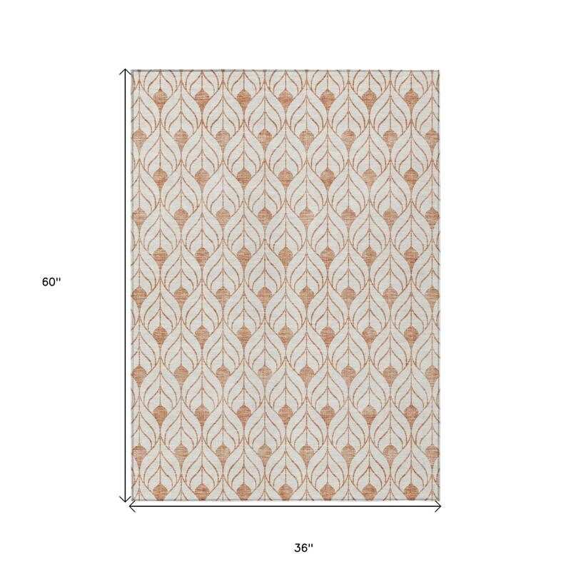HomeRoots Geometric Transitional Rectangle Outdoor Rug