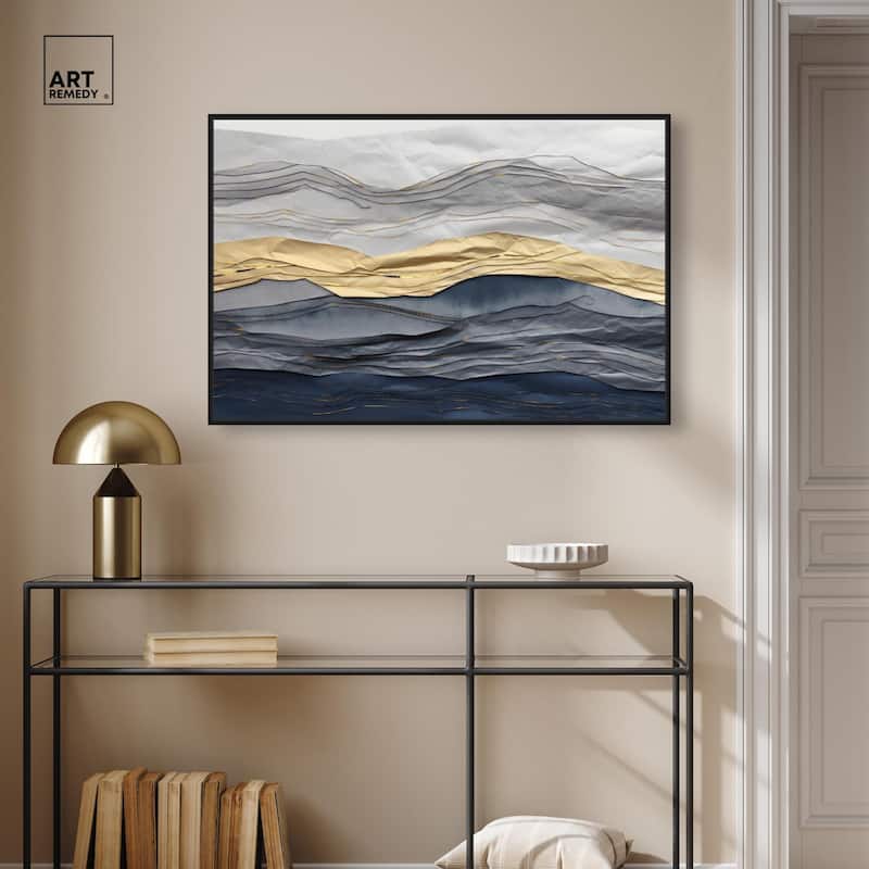 Flowing Golden Tide Canvas by Art Remedy