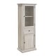 preview thumbnail 8 of 11, GDFStudio - Modern Storage Tall Cabinet with Glass Door and Drawer