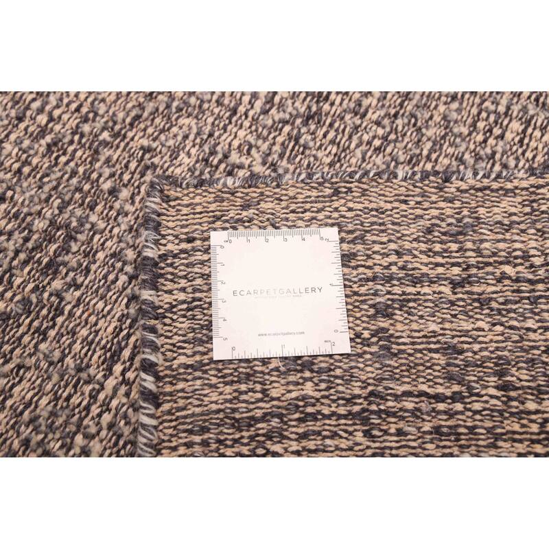 ECARPETGALLERY Hand-knotted Tangier Dark Grey Wool Rug - 5'4 x 7'8