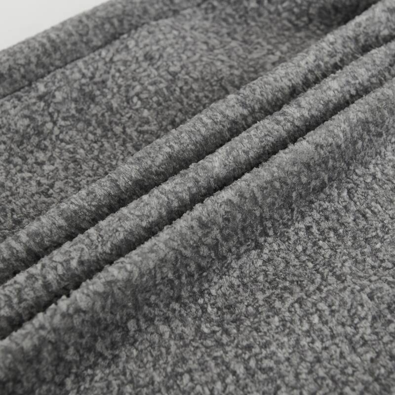 4-seater Luxury Velvet Sofa with Detachable Footstool, Pillows, Gray Polyester, 122x70x27 inches