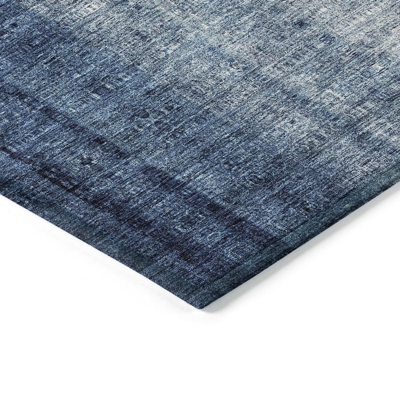 Machine Washable Indoor/ Outdoor Contemporary Ombre Chantille Rug
