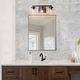 preview thumbnail 8 of 21, Fora Modern Farmhouse 4-Light Glass Bathroom Vanity Lights Rustic Metal Wall Sconces