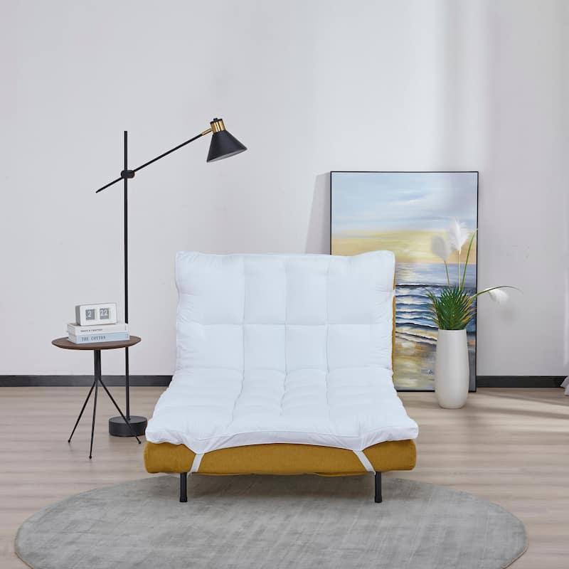 Artdeco Home 3 inch Polyester Twin Size Mattress Topper, White