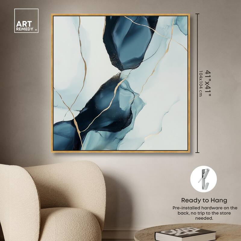 Cerulean Flow III Canvas by Art Remedy