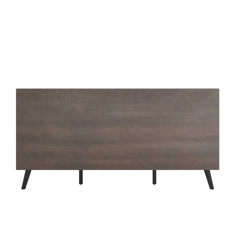 Noe Mid-Century Black Legs Platform Bed by iNSPIRE Q Modern
