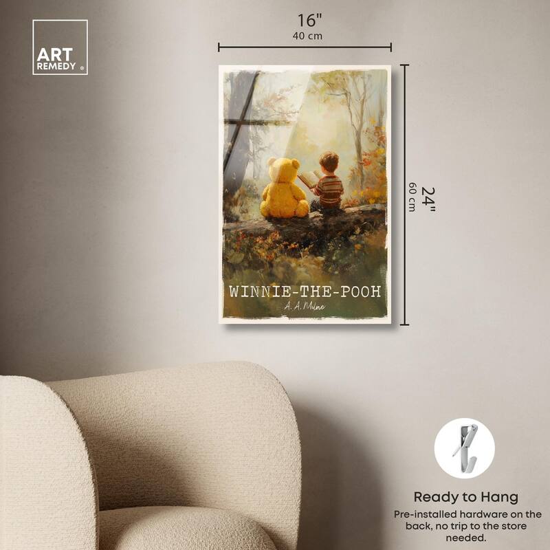 Classic Winnie the Pooh Acrylic by Art Remedy, Ready to Hang