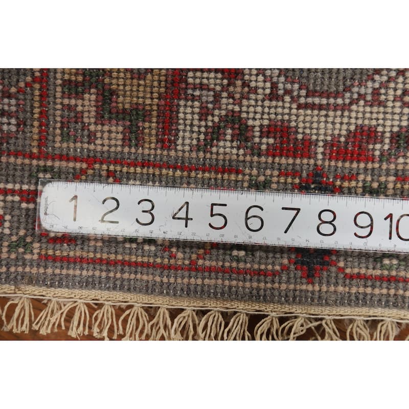 Hand Knotted Oriental 100% Wool Carpet Traditional Medallion Greys & Charcoal Heriz (serapi) Area Rug - 3' 0'' X 2' 0''