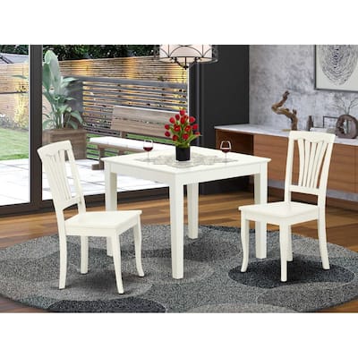 Square Dining Set 36 Inch Table with 2 Chairs - Classic Comfort Patio Furniture
