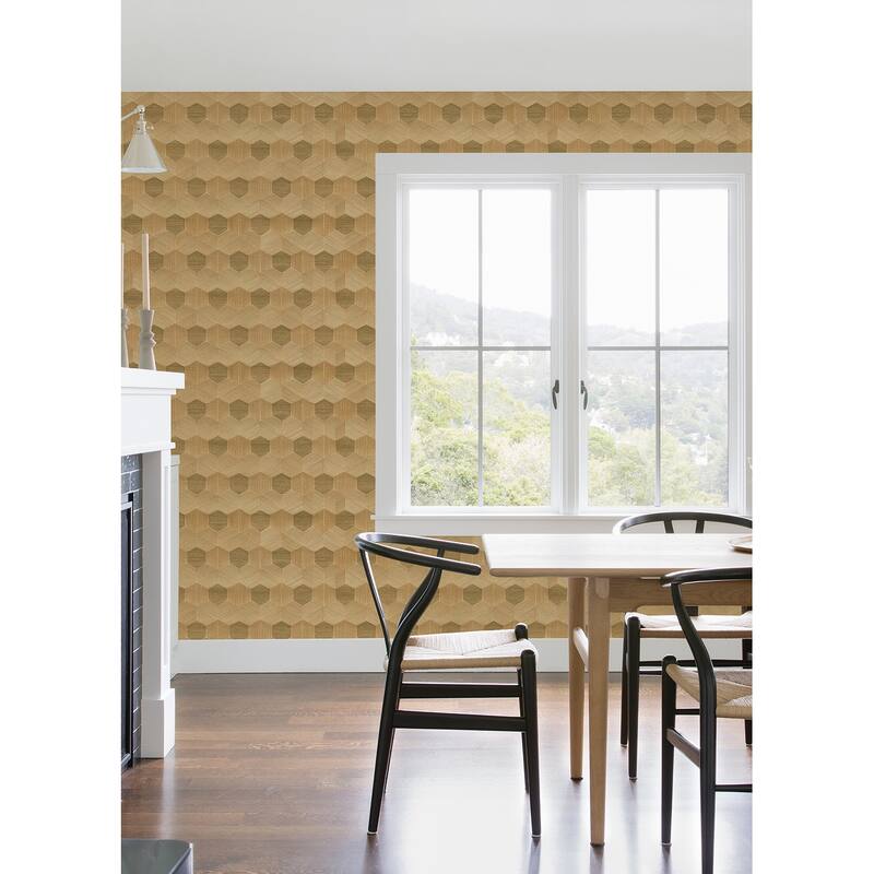 A-Street Prints Linzhi Copper Sisal Grasscloth Wallpaper