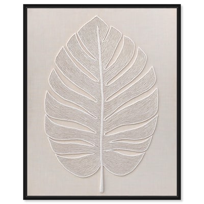 Linen Leaf I Canvas by Art Remedy