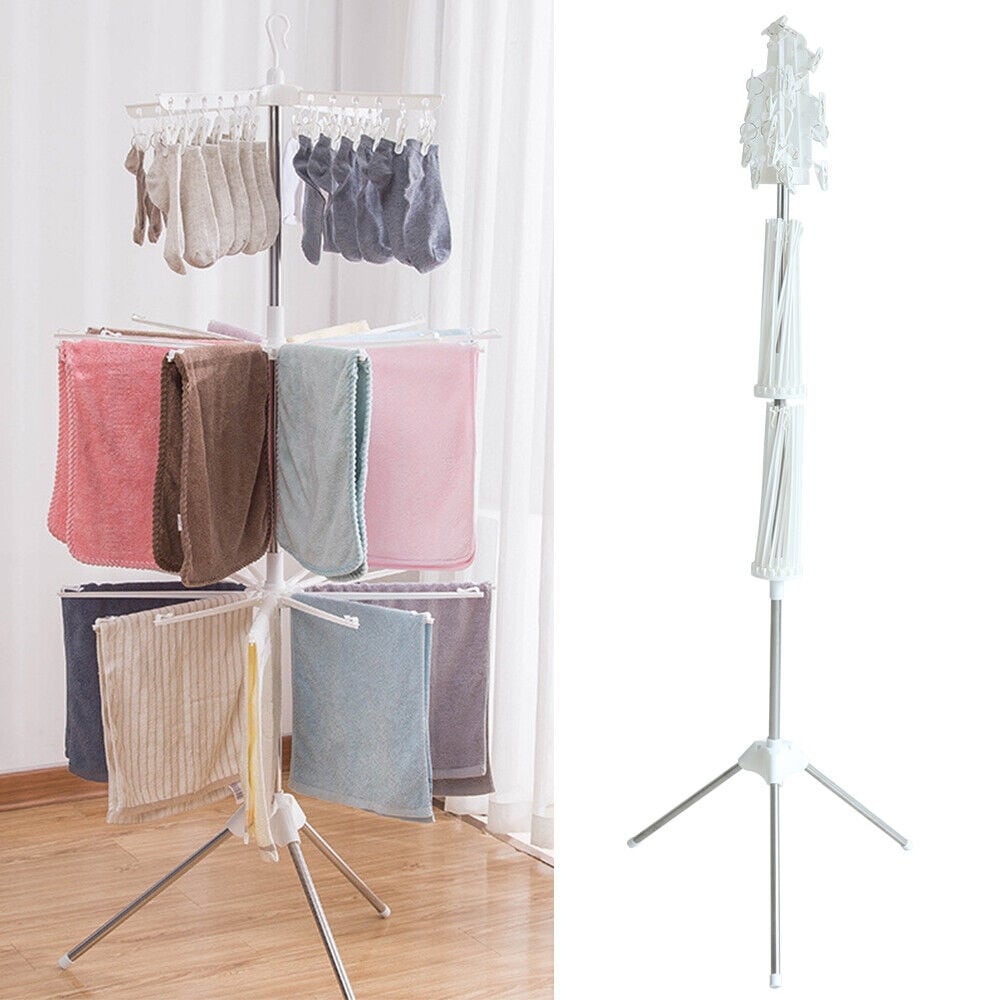 3 Tier Clothes Storage Drying Rack Portable Folding Dryer Wh Bed