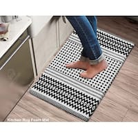 Comfort Anti Fatigue Standing Mats for Kitchen Floor, TEMASH Cushioned  Floor Rugs Non Slip, 2 Pieces Set for Home, Kitchen, Office, Sink (White