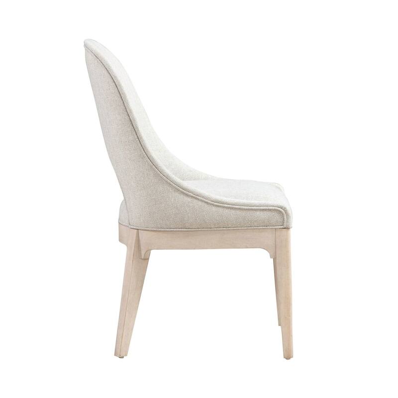 Liberty Furniture South Bend Rectangular Leg Table with Upholstered Side Chairs - White, Brown