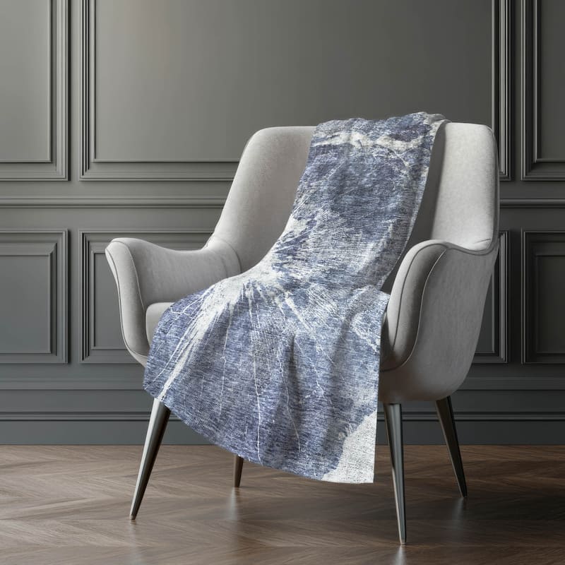 Premium Machine Washable Abstract Modern Sherpa Throw Blanket