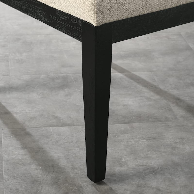 Upholstered Dining Chair Vanity Chair with Wood Legs, Set of 2 Leisure Chair Coffee Chair with Backrest