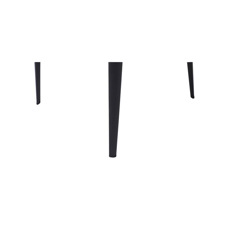 NADAAL STUDIOS Lyra Dining Chair, Barrel-Style Back, Iron Frame, Warm Beige Upholstery - Set of 2