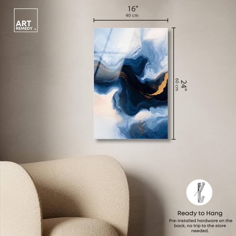 Blue Deep II Acrylic by Art Remedy, Ready to Hang