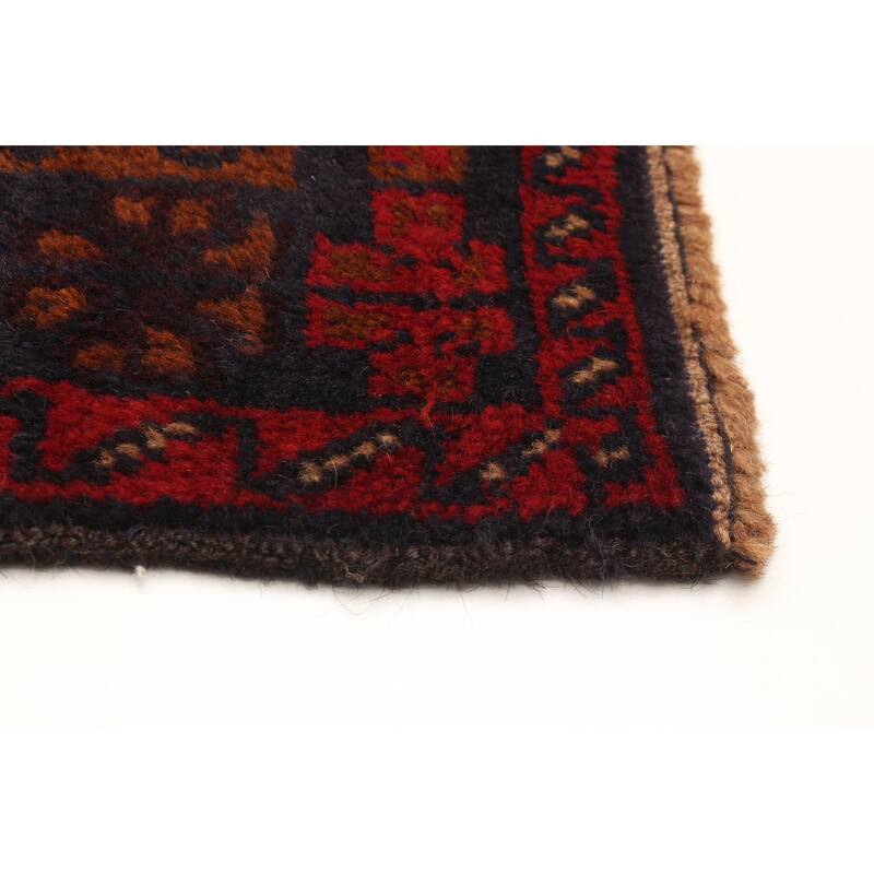 ECARPETGALLERY Hand-knotted Baluch Red Wool Rug - 3'8 x 6'7