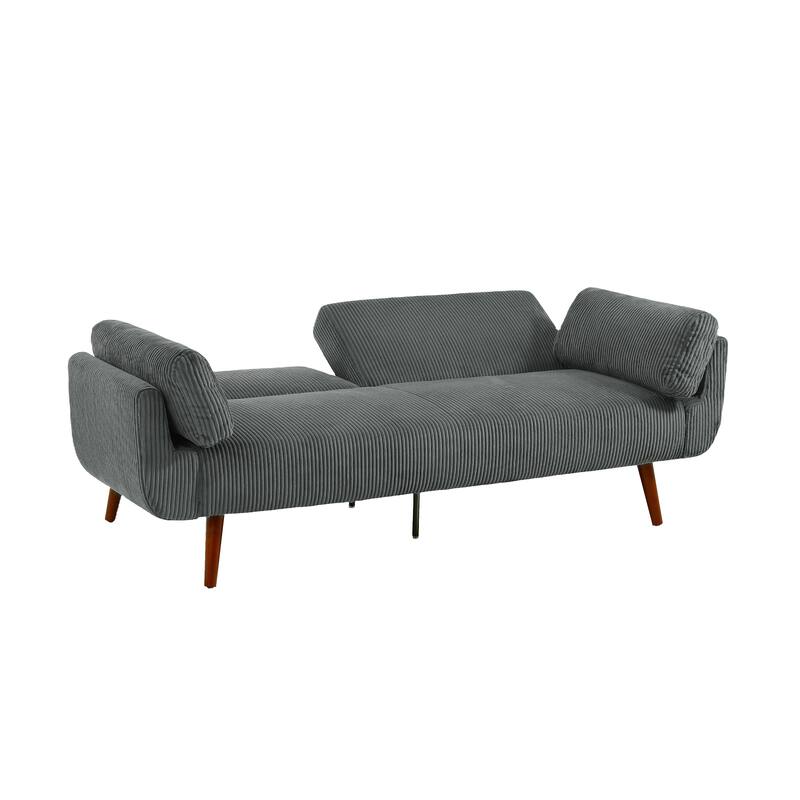 2 Set 73.5" W Upholstered Convertible Sleeper Sofa Bed with Pillows