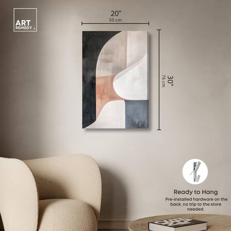 Curved Contour II Canvas by Art Remedy, Gallery Wrapped