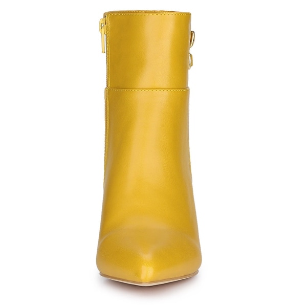 mustard color booties