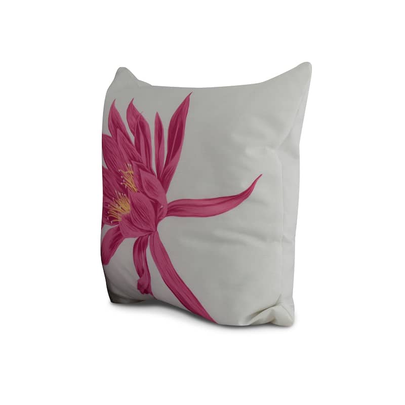 20 x 20 Inch Hojaver Floral Print Outdoor Pillow