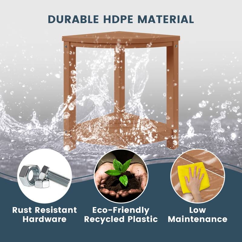 Anapolis Poly Corner Shower Bench