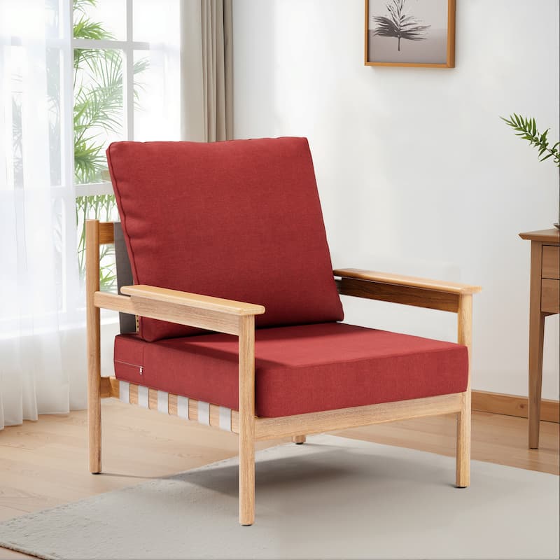 27.6 x 24.4 x 4.5 in T Outdoor Indoor Patio Premium Fabric Seat Cushions Set (Seat & Back)