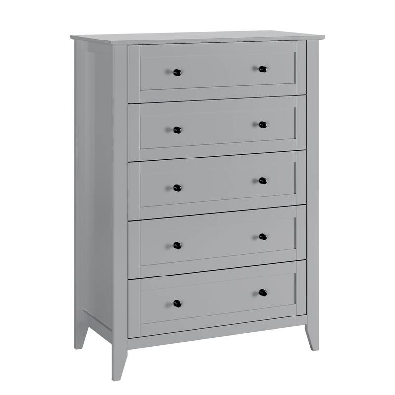 5/6 Drawer Dresser for Bedroom, Dresser with Deep Drawers & Metal Knobs, Modern Wooden Chests of Drawers