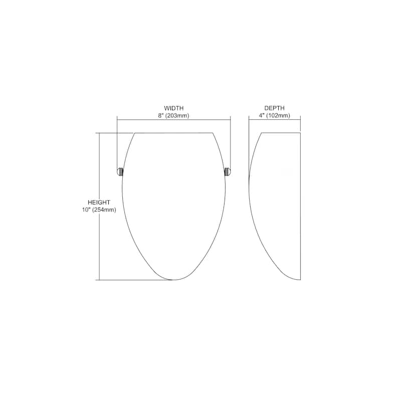 Arco Baleno 10'' High 1-Light Sconce - Satin Nickel - 10 inch Tall