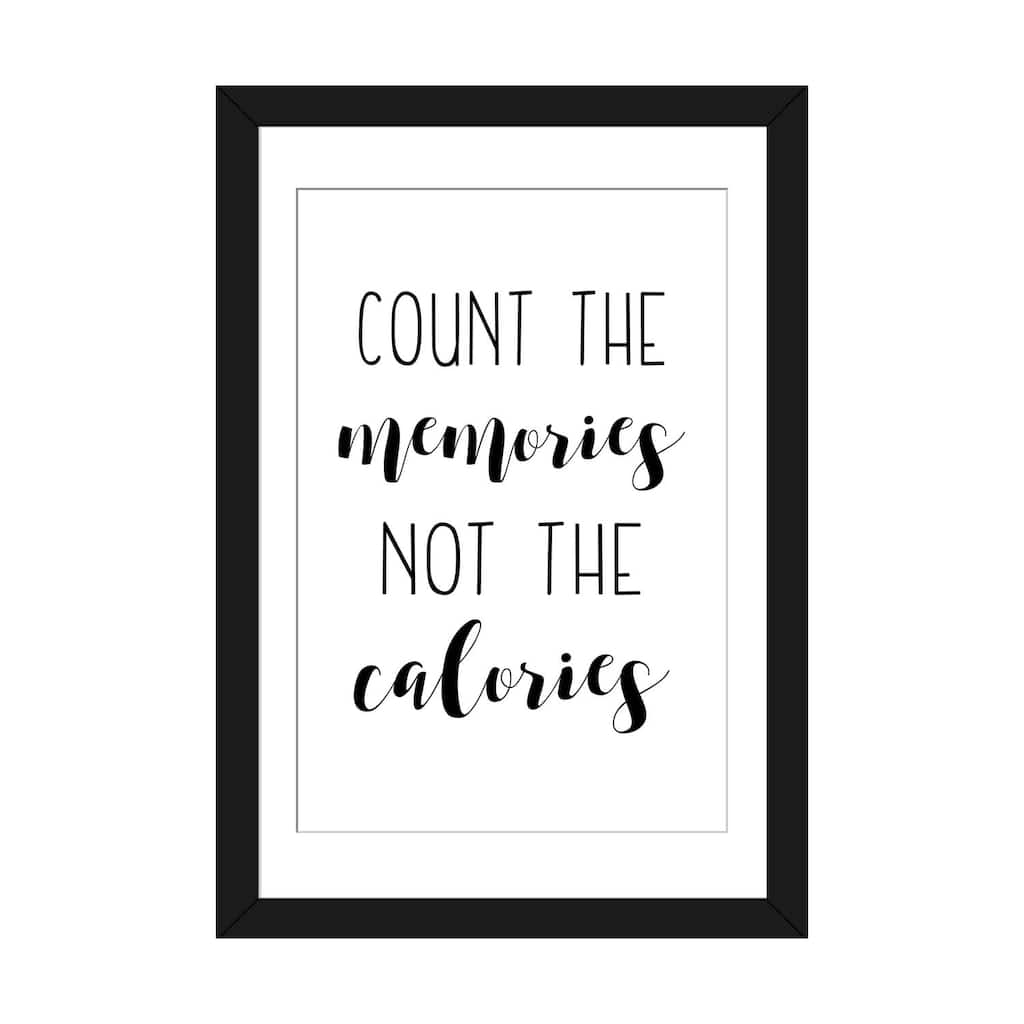 iCanvas "Count The Memories Not The Calories" by Pixy Paper