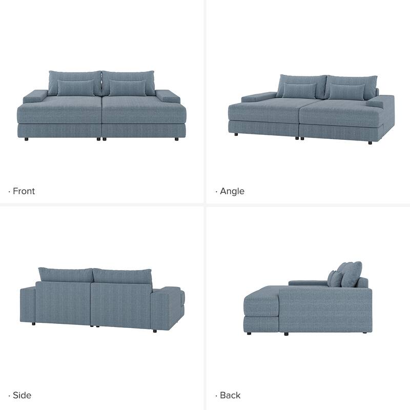Conradus Modren Oversize 57" Deep Square Arm Sofa by HULALA HOME