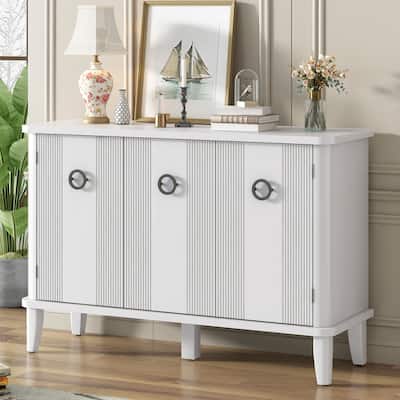 Sideboard Cabinet with Three Solid Wood Doors