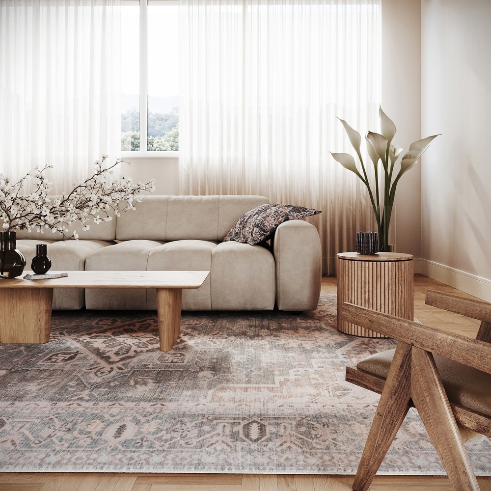 Nuloom Sereia Medallion Traditional Washable Area Rug