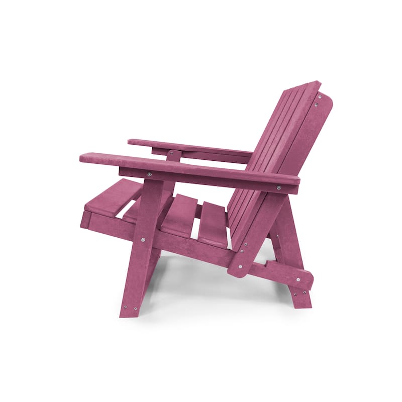 Amalfi Fully Assembled All-Weather HDPE Outdoor Folding Modern Adirondack Chair