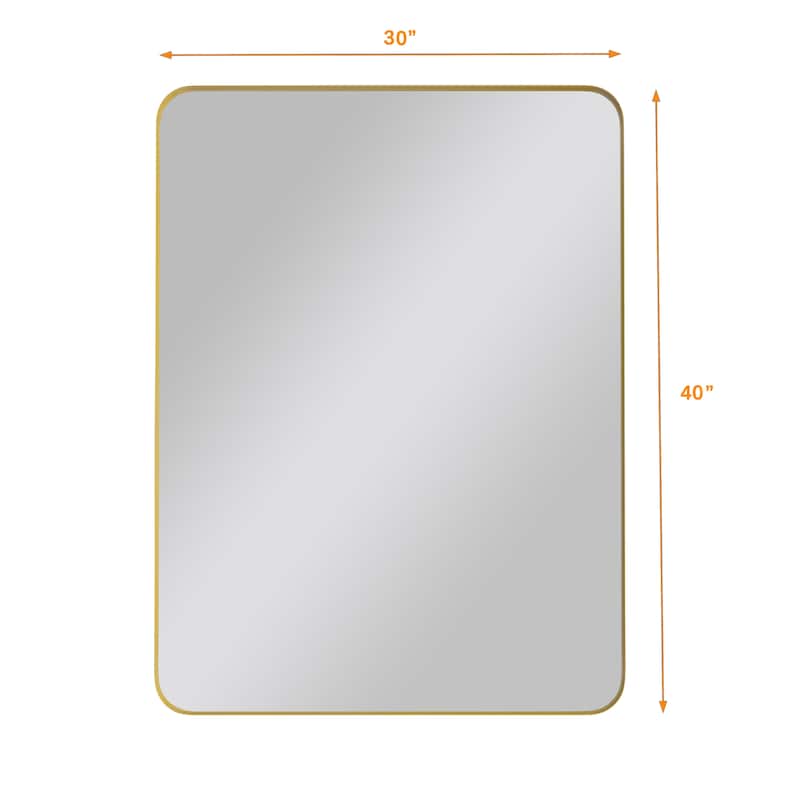 Laro Modern Metal Framed Wall Mirror by GDFStudio
