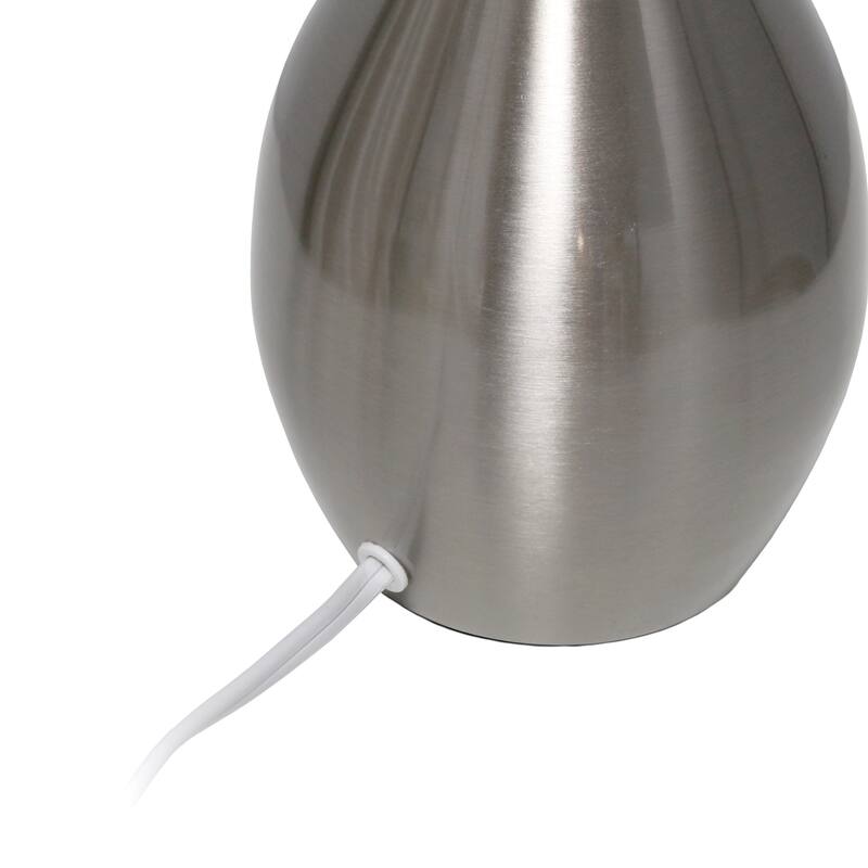 Hourglass LED Table Lamp with Drum Shade - 19.5" - Brushed Nickel