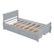 preview thumbnail 139 of 158, (Twin/Full/Queen)Curved Legs Design Platform Bed Frame with 4 Drawers