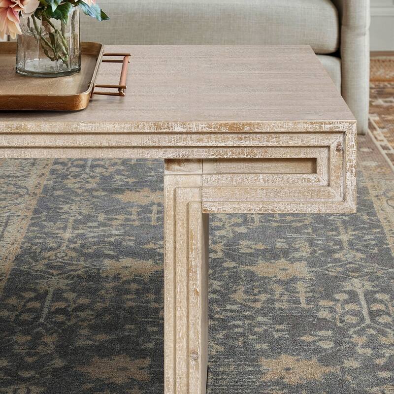 Double-Tier Structure with Rustic Finish Coffee Table