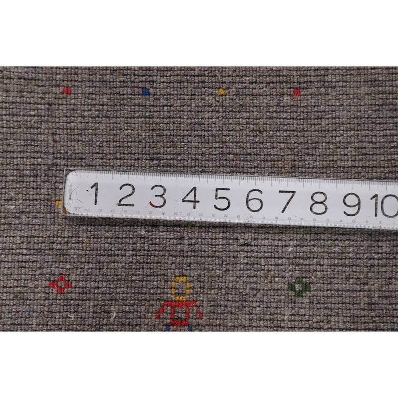 Tribal Gabbeh Indian Area Rug Handmade Wool Carpet - 8'0"x 9'11"